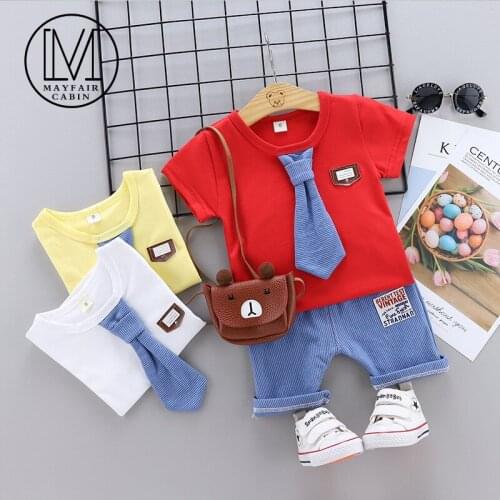 Cotton Baby Sets Leisure Sports Boys T-shirt+Pants Sets Toddler Clothing Baby Boy Clothes Summer Tops For Children Kids Clothes