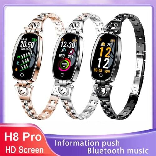 H8 pro Women Smartwatch Heart Rate Monitor Blood Pressure Smart Band Waterproof Fitness Activity Tracker lady bracelet Wristband
