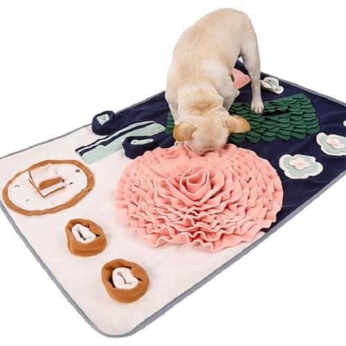 2021 Dog Snuffle Mat Nose-work Pet Activity Training Mat Dinner Table Design Snuffle Pet Mats Feeding Pads Mechanical Wash