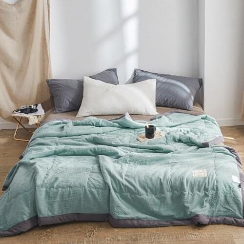 Summer Cool Quilt King Queen Size Home Bedding Sheet Newborn Comforter Plaid