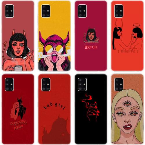 Lovely Devil woman Soft Case for Samsung Galaxy A12 A02 A03S A21S A22 A32 A52 A72 A82 Quantum 2 S21 Plus FE Ultra M02S M12 Cover