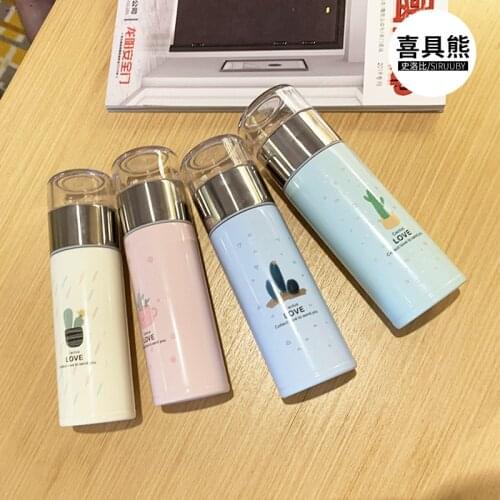 The new tea-water separation stainless steel vacuum flask Sloby straight glass of water wholesale gift custom cup S9823