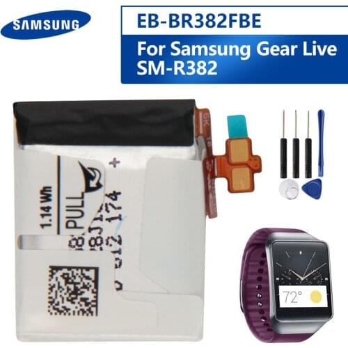 Samsung Original Replacement Battery EB-BR382FBE For Samsung Gear Live SM-R382 1.14Wh Authentic Rechargeable Watch Battery