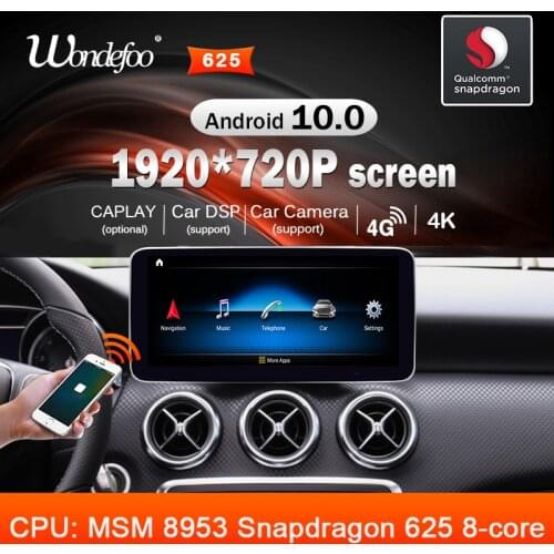 Snapdragon 8 CORE 1920*720P 4G 64G Android 10 Car Radio GPS For Mercedes-Benz A/B/C/CLA/CLS/E/G/GLA/GLC/GLK/V/X CIASS Multimedia