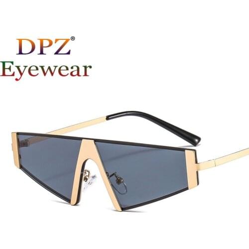 2021 New metal personality rimless sunglasses fashion modern mens and womens sunglasses UV400 oculos de sol