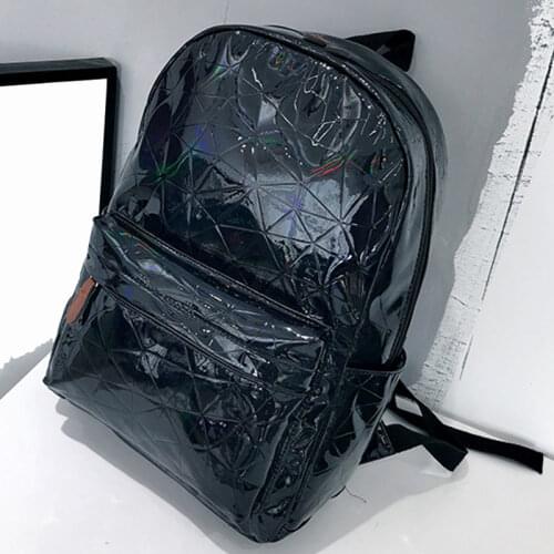 Holographic Womens bag Hologram Leather Female Fashion travel Backpack Laser For Girl School Casucal bag Pack Mochila feminina