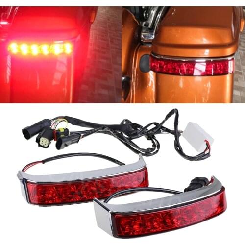 Motorcycle LED Saddlebag Turn Lamp Light Run Brake Light For Harley Touring Road King Street Glide FLHR CVO Limited 2014-2018