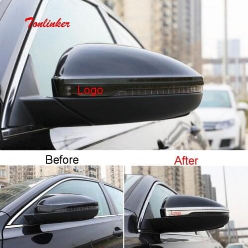 Tonlinker Exterior Rear view mirror Cover Sticker for Volkswagen Passat B9 2019 Car Styling 2 PCS Stainless steel Cover stickers