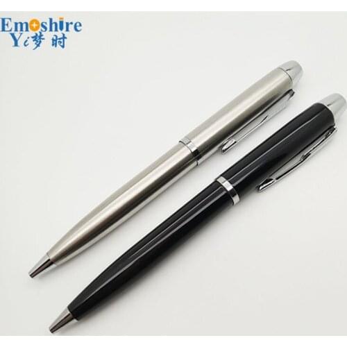 Top Quality Creative Gifts Pen Metal Black Signature Pen Advertising Stainless Steel Ballpoint Pen for Writing Supplies P155