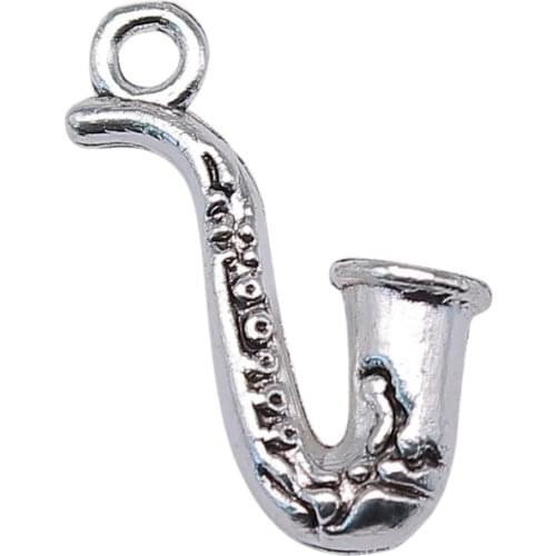 WYSIWYG 10pcs 22x11mm Musical Instruments Saxophone Charms For Jewelry Making Saxophone Charms Charm Saxophone