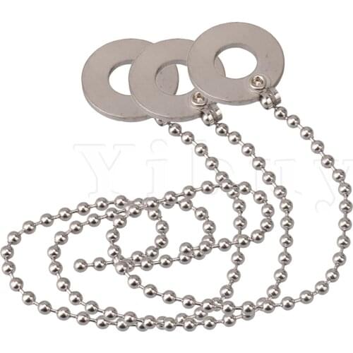 Yibuy 3Pcs Silver Zinc Alloy Cymbal Sizzler Rattler Drum Parts Inner Dia 1.4cm