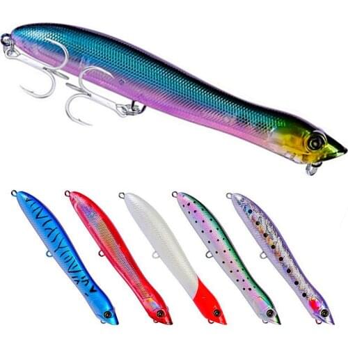 1pcs NEW 12.5cm 19g Pencil Fishing Lures With 4# BKB High Carbon Hooks Snake head Hard Baits Wobbler Artificial Fish Lure Pesca