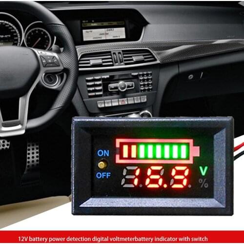 12V ACID Lead Battery Capacity Indicator Power LED Tester Digital Voltmeter