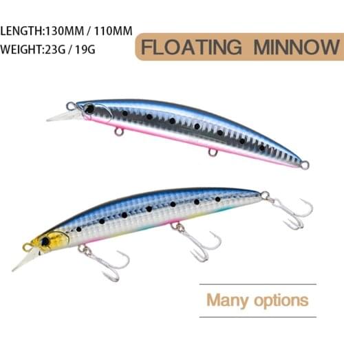 130mm 23g Minnow Fishing Hard Lures Wobblers All For Fishing Sea Bass Bait Swimbait Isca ArtificialBait Summer Fishing Tackle