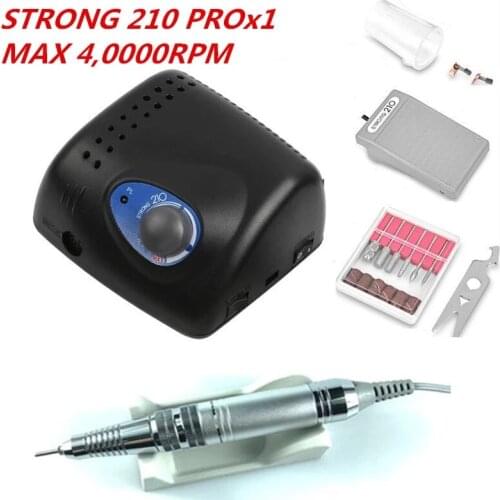 2020 NEW STRONG 210 PRO X1 Handpiece 105L 40000 RPM Dental Micromotor Polishing electric nail drill manicure machine