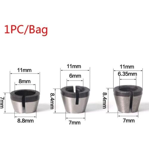 6mm 6.35mm 8mm Collet Chuck Adapter Engraving Trimming Machine Electric Router High Precision Bit