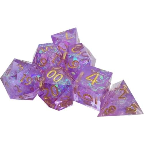 7 Pieces resin dnd dice Role Playing Dice rpg Games & Pathfinder resin Dices Set