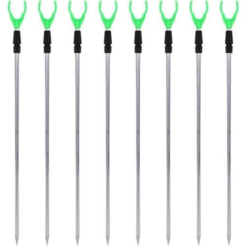 8PCS Adjustable Metal Fishing Rod Holder Fixed Frame Fishing Rod Bracket Fishing Supplies Stand Bracket Aluminum Pole Rack LA