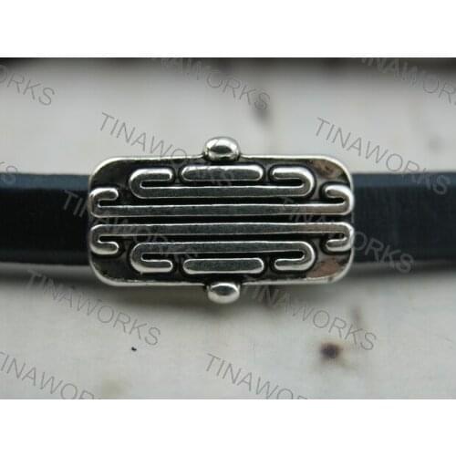 FREE SHIPPING 20pcs Antique-Silver Spacer Findings For Licorice Leather 10.5x7.0mm--PAT118