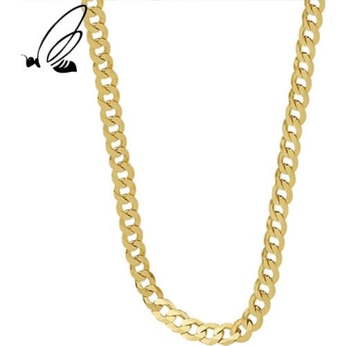 SSTEEL Sterling Silver 925 Necklace Gifts For Women Simple Gold Chain Cuban Link Hiphop Punk Style Accessories Fine Jewelry