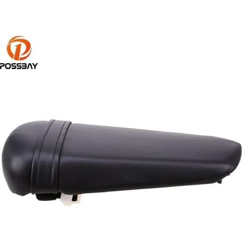 POSSBAY Motorcycle Rear Seat Cushion Cover Scooter Back Seat Leather For Yamaha YZF R6 2003 2004 2005 Off-Road Seat Pad