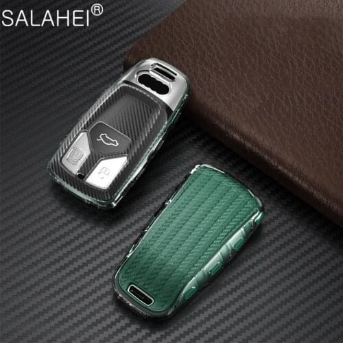 For Audi A4 New A4L A5 A6L QT S5 S7 Q7 TTS TPU Protection Car Key Case Cover Skin Shell Auto Protection Key Shell Accessories
