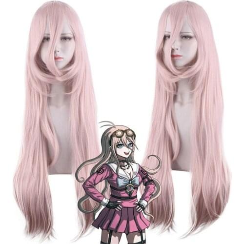 DanganRonpa Cosplay Wig Miu Iruma Costume Play Woman Adult Wigs Halloween Anime Game Hair free shipping + wig cap