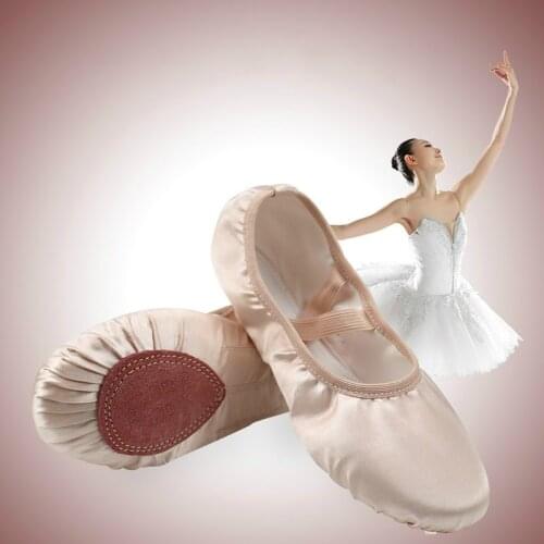 White Flesh Satin Children Ballet Shoes Hand Made Shoes Woman Adult Soft Bottom Shoes Cat Claw Dance Girls Shoes