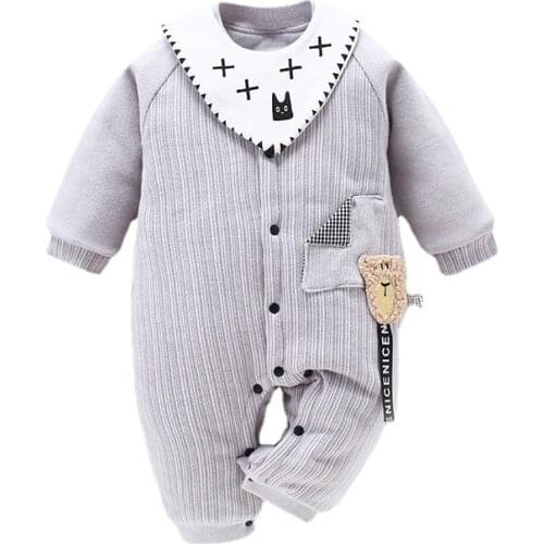 2021 baby jumpsuits warm and comfortable male and female bears