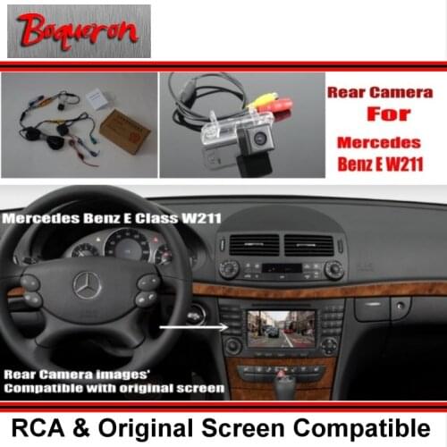 For Mercedes Benz E W211 E280 E300 E320 E55 E63 / Car Rear View Back Up Reverse Camera Sets / RCA & Original Screen Compatible