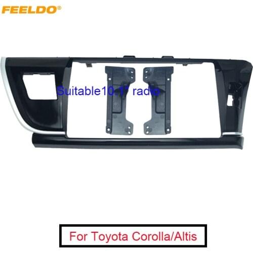 FEELDO 10.1” Car Radio 2Din Fascia Frame For Toyota Corolla Altis 2014-2016 Stereo Panel Dash Installation Frame Kit #MX6238