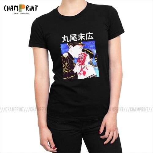 Suehiro Maruo Eye Licking Womens Tshirt Japan Anime Horror Comics Tee Shirt Tops Female Streetwear Clothing Plus Size T-shirts