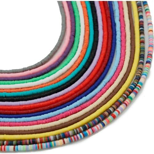 3mm/4mm/5mm/6mm Round Polymer Clay Chip Disk Loose Spacer Beads for Necklace Bracelet DIY Fashion Jewelry Findings Making