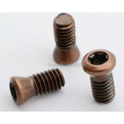 M5.0X12XD7.2 copper color carbide insert torx screws for Indexable CNC cutting tools