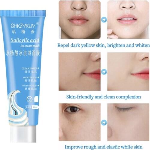 Salicylic Acid Ultra Cleansing Mask Ice Cream Mask Moisturizing Clean Pore Whitening Mask Mud Mask Blackhead Remover TSLM1
