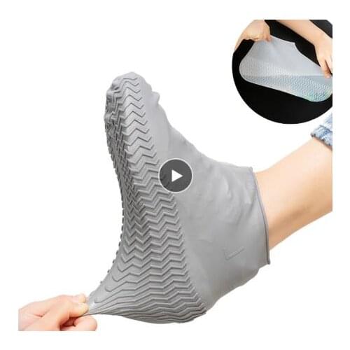 Reusable Silicone Shoe Cover Waterproof Rain Shoes Covers Outdoor Camping Hiking Slip-resistant Rubber Rain Boot Overshoes