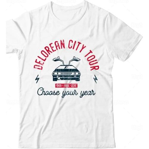 Back To The Future Vintage T Shirt Flux Capacitor Compression Delorean City Tour Print 100% Cotton Shirt We Don't Need Roads