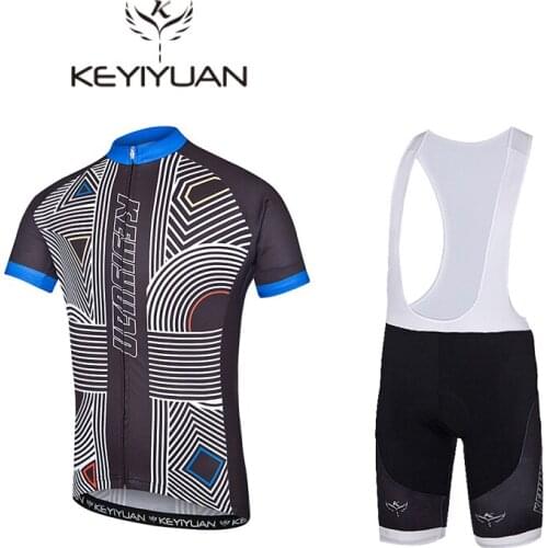 2018KEYIYUAN new professional team autumn and winter short-sleeved mens cycling bicycle sportswear mountain bike clothing breat