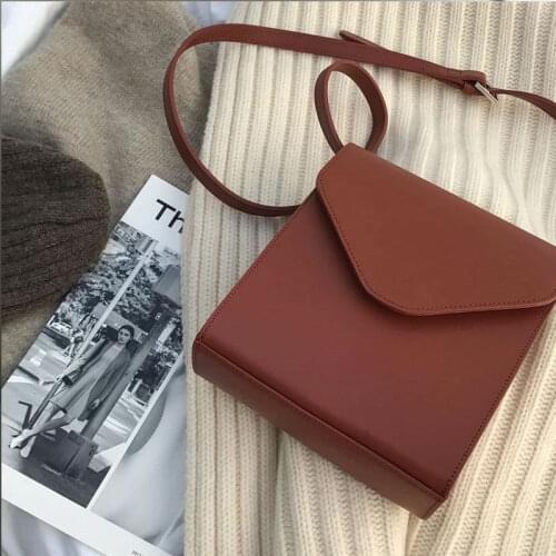 New Arrive 2020 Womens Vintage Flap Brief Messenger Bags Pu Leather Small Shoulder Bags Crossbody Bags bolsa feminina