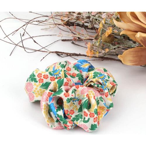 Oaoleer Sweet Floral Large Intestine Hair Ring Floral Large Intestine Ring Hair Accessories Korea Ins Female Hair Ring Headdress