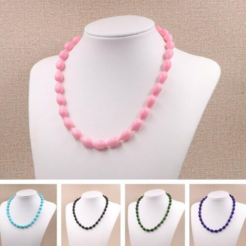 Wholesale Multucolor Beads Choker Necklace for Women Charms Handmade Kontted Necklaces Chain Party Gift Girls Jewelry 17.5" B367