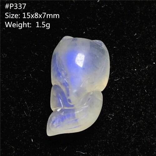 Top Natural Moonstone Pendant Jewelry For Women Man Fox Blue Crystal Stone Luck Healing Gift Carved Light Beads Gemstone AAAAA