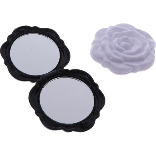 Portable Rose Flower Make Up Mirror Cute Design Compact Mini Girls Pocket Mirror Unique Gift Double Side Make Up Mirror