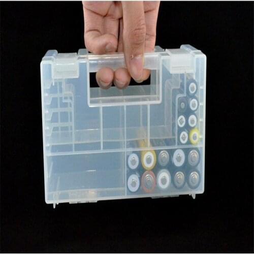Translucent Hard Plastic Case Holder Storage Box for AA AAA C Battery Useful Battery Box Boxs Home House Tool Tools
