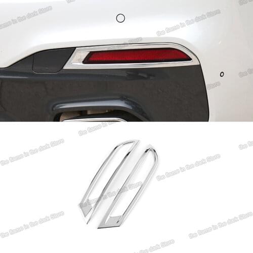 Lsrtw2017 for BMW 5 Series G30 Car Rear Foglight Frame Trims Interior Accessories Chrome 2017 2018 2019 2020 2021 decoration