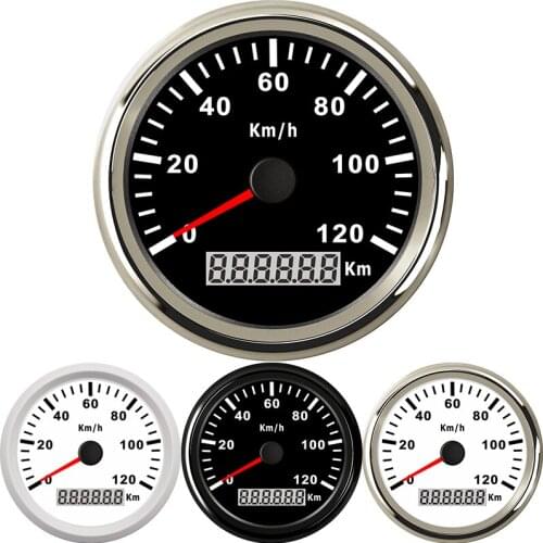 85mm atv speed meter for boat motor Car GPS Speedometer LCD Display waterproof for auto tuning Car Yacht 12V-24V instrument