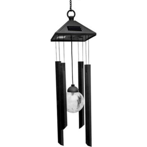 Solar LED Wind Bell Light Outdoor Landscape Garden Light Decorative Chandelier Hanging Light Colorful Wind Bell Light