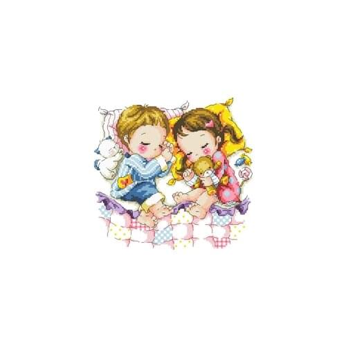 TD Counted Cross Stitch Kit Fan blowing a fan Handmade Needlework For Embroidery 14ct Cross Stitch SODA 3110