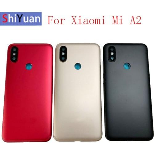 Rear Door For Xiaomi Mi A2 Battery Cover Back Housing Case For Xiaomi Mi A2 Lite Battery Cover+Power Volume Button