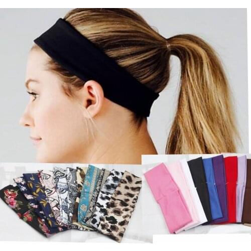 Women Lady Knotted cotton printed Headband Korea Style Flower Hair Accessories Women Girls Turban Elastic Hairband Head Wrap